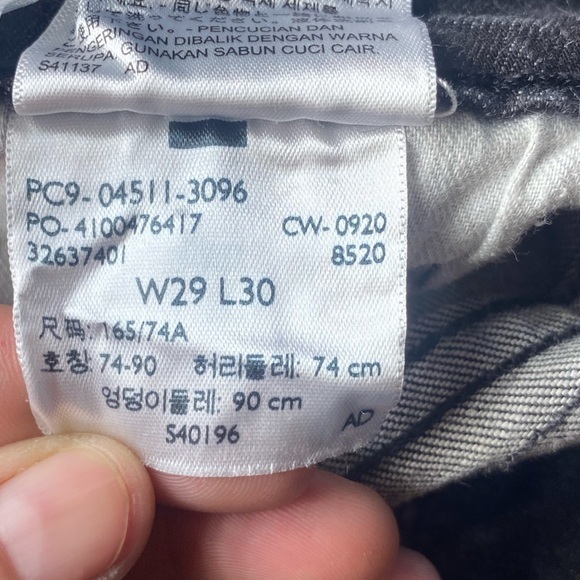 Women’s LEVI'S 511‎ Black Straight Leg Jeans Size 29/30 - Picture 5 of 9